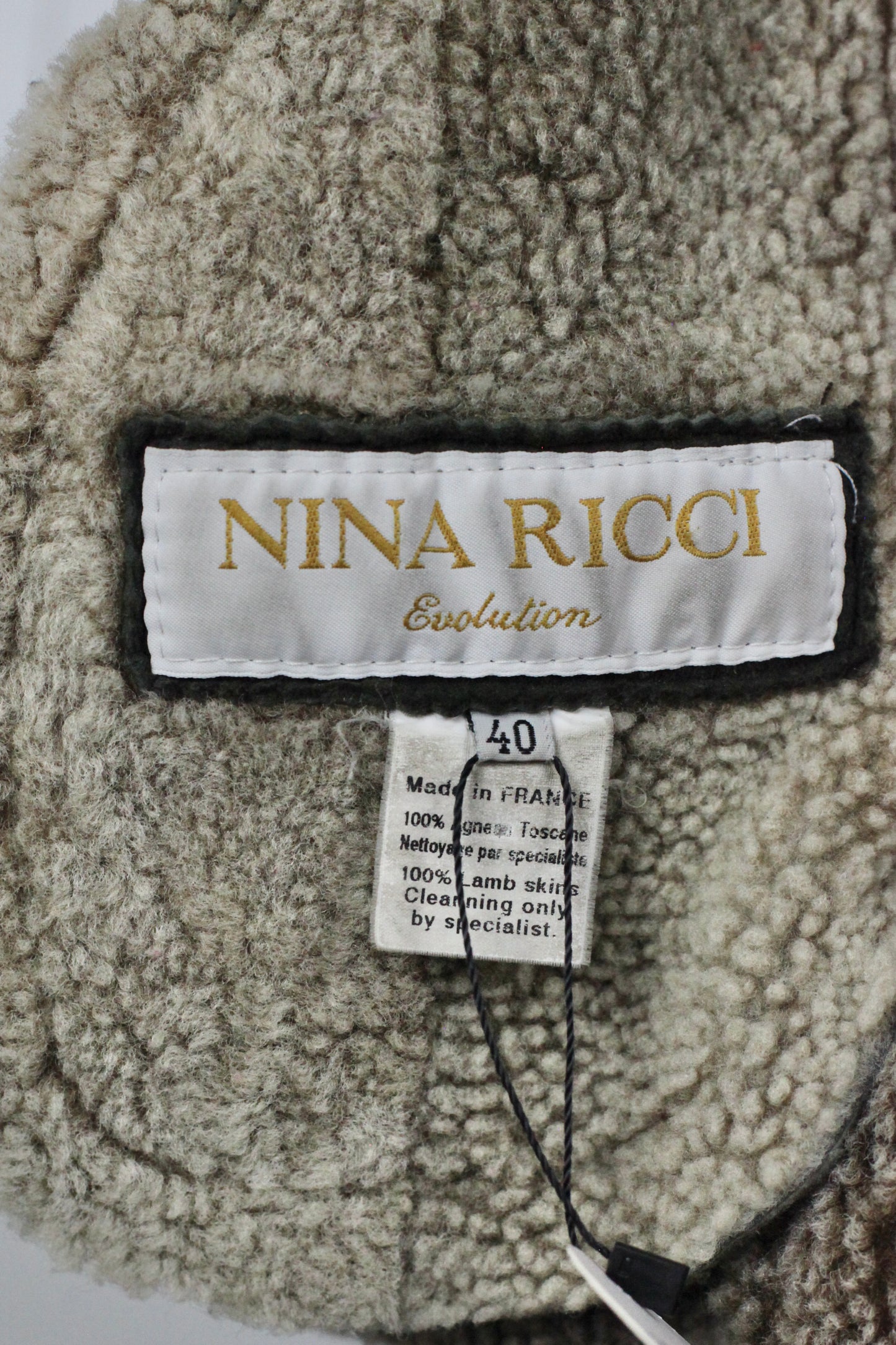 Manteau peau retournée kaki Nina Ricci