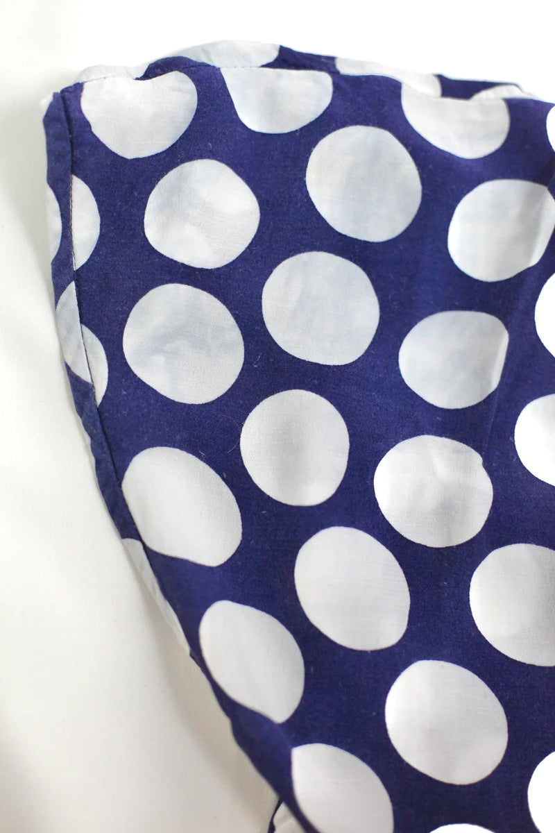 Blouse bleue à pois blanc Ungaro Ter