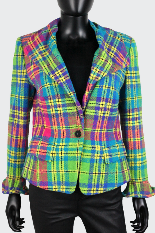 Blazer carreaux multicolores Escada