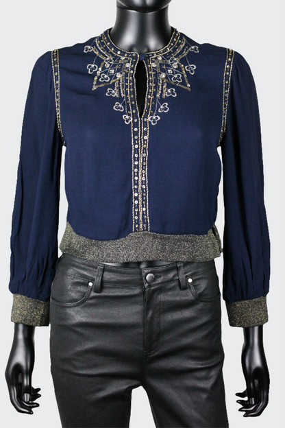 Blouse à plastron brodé Louis Féraud