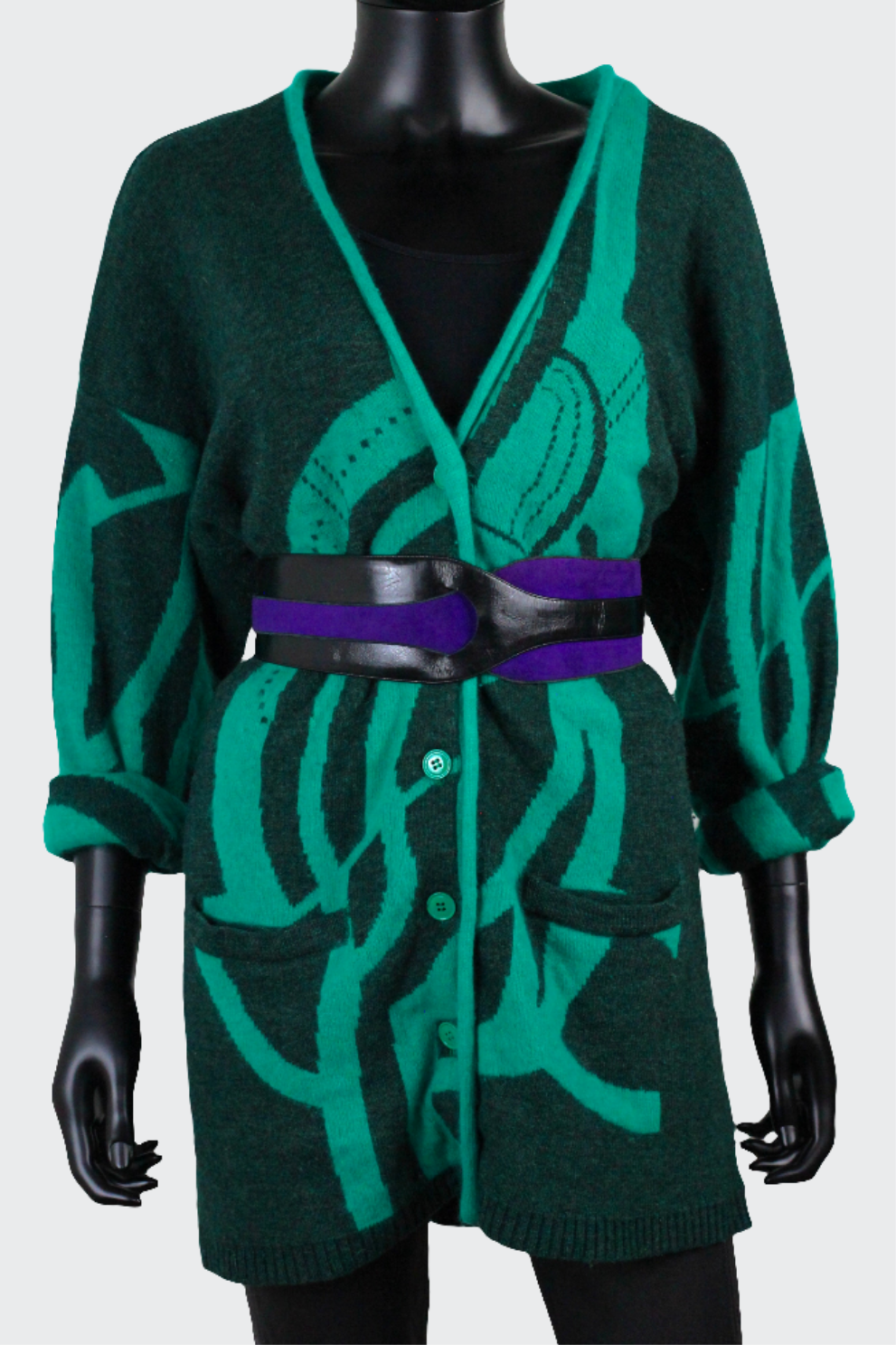 Gilet vert à motifs Ungaro