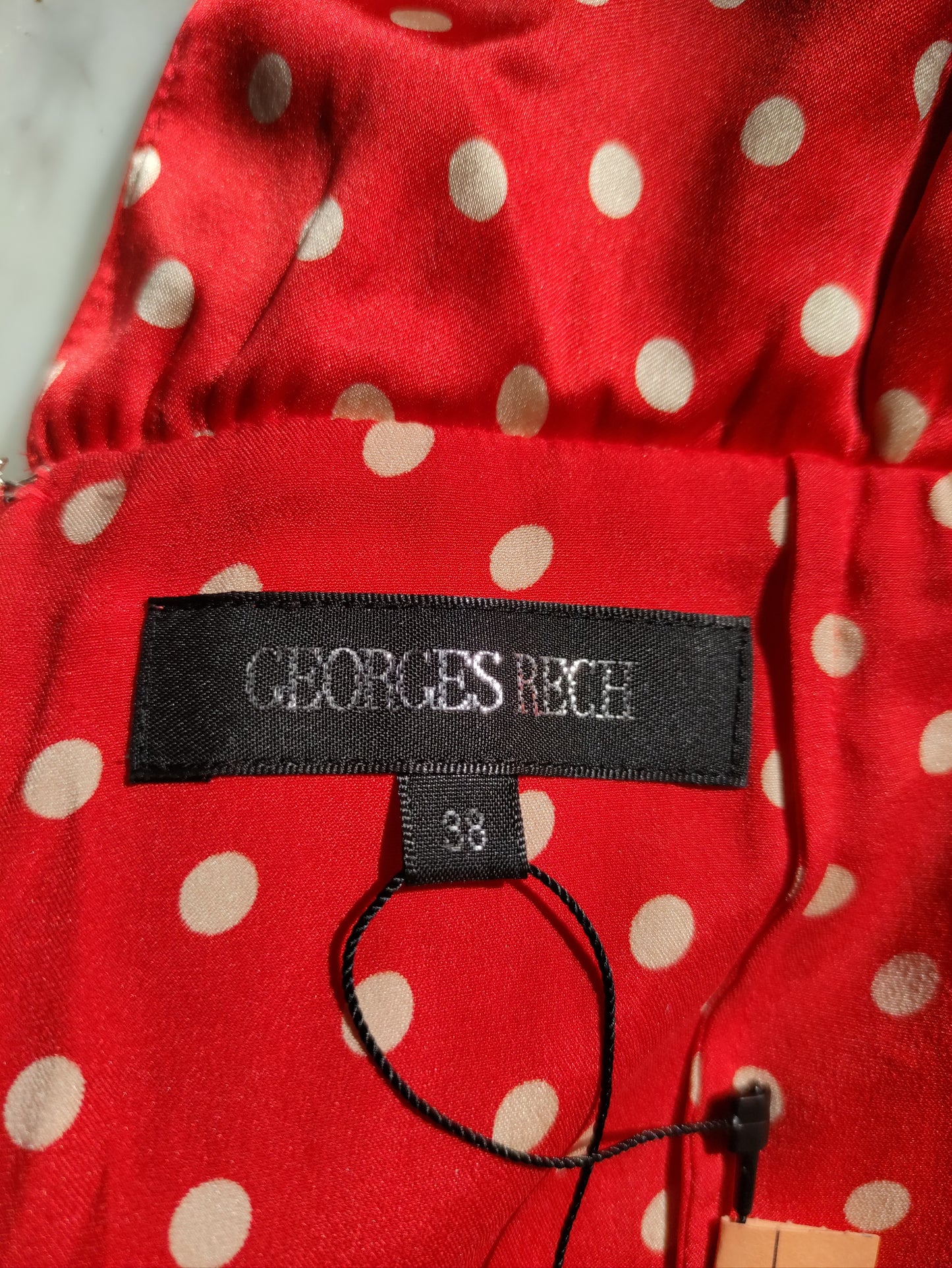 Robe rouge à pois blancs Georges Rech