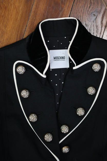 veste blazer jacket vintage officier Ekinox vintage haute couture vintage luxury secondhand Moschino 