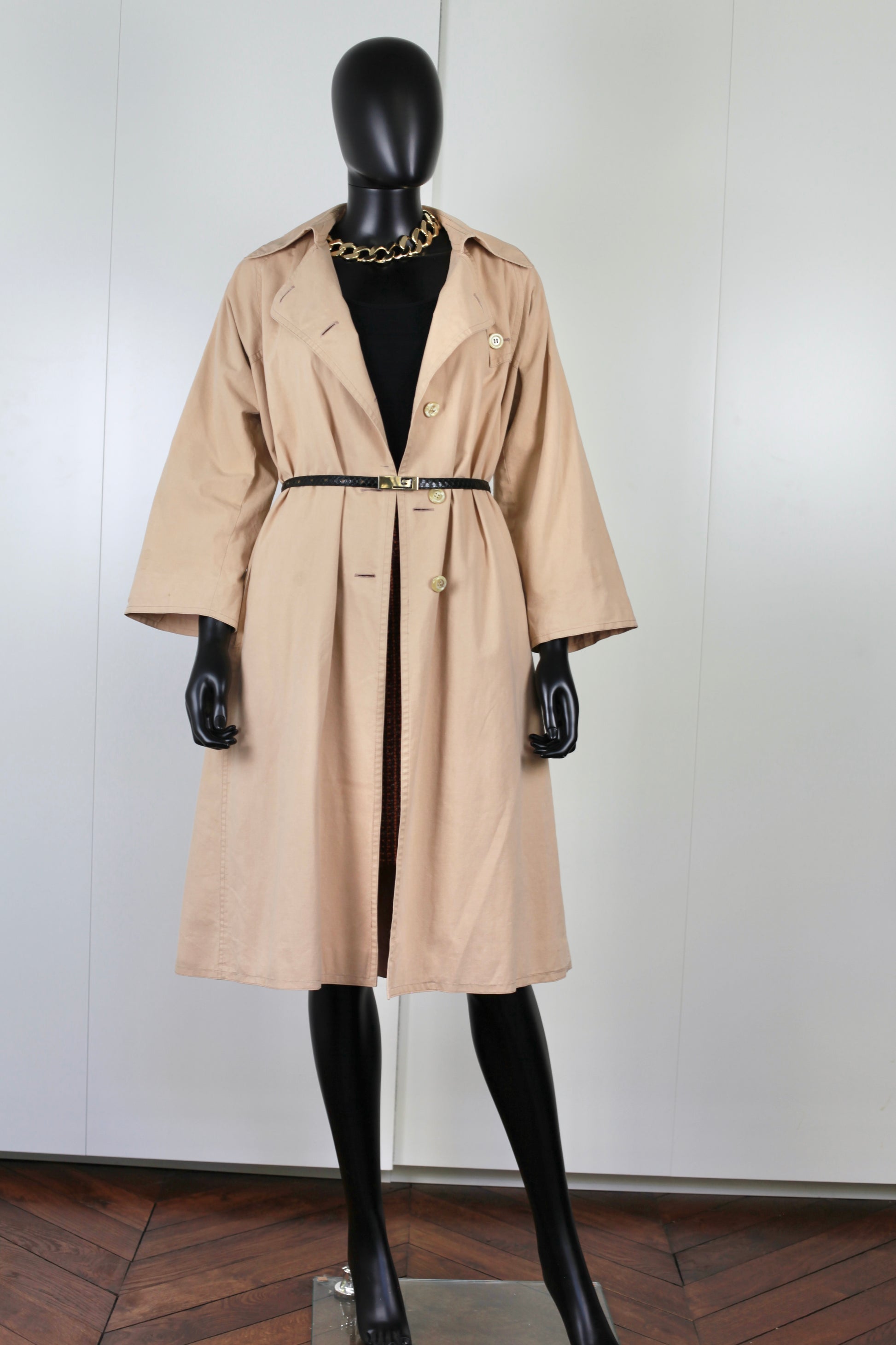 Manteau trench Ungaro Parallèle vintage Ekinox vintage vêtement vintage de grands couturiers créateurs seconde main luxe haute couture