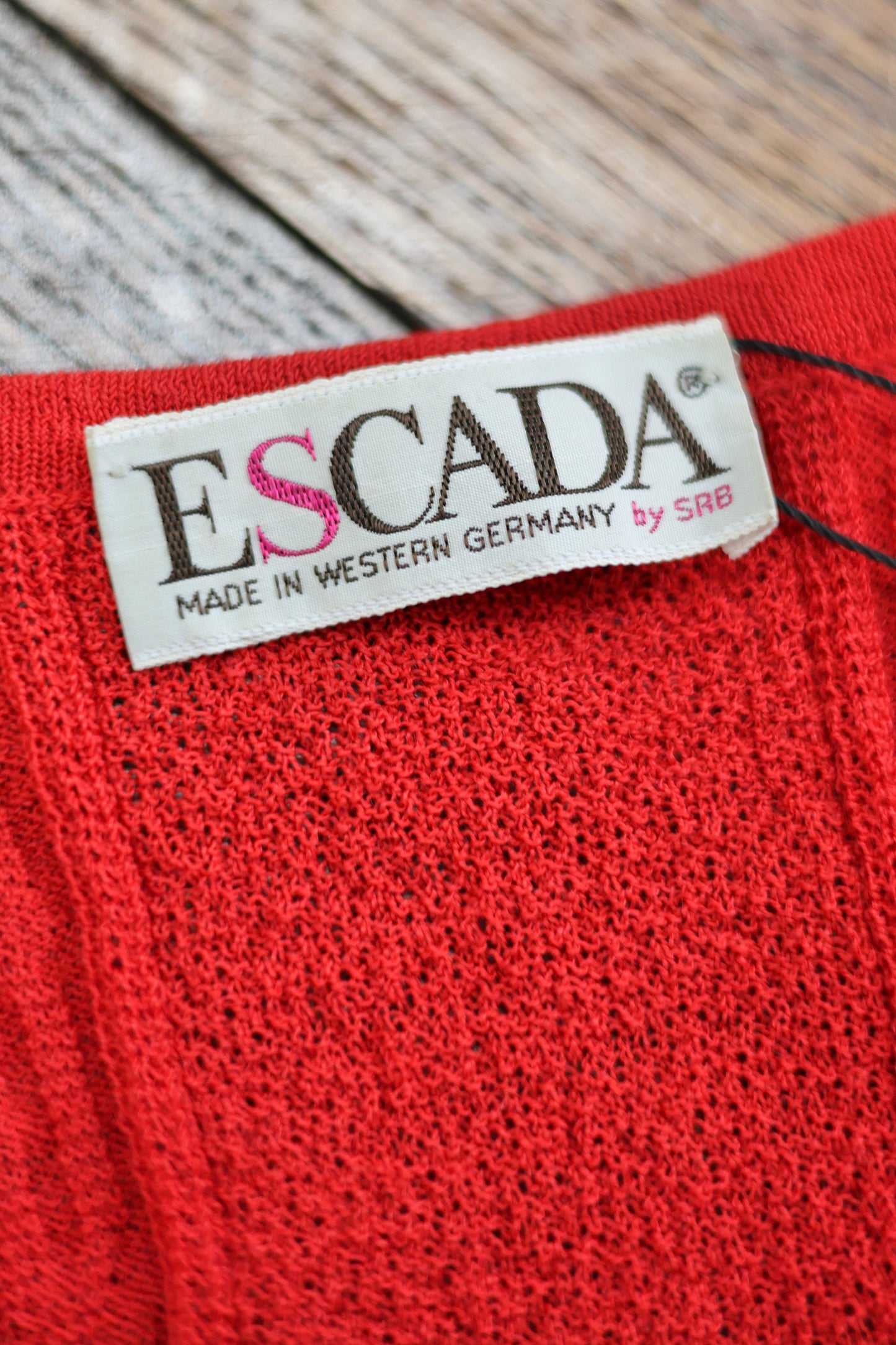 Top en maille rouge Escada