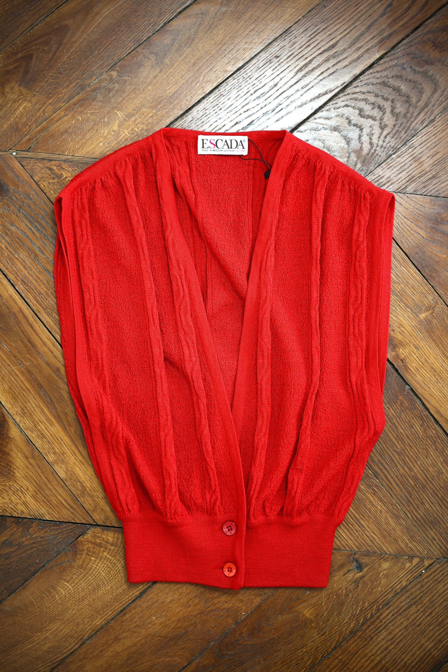 Top en maille rouge Escada