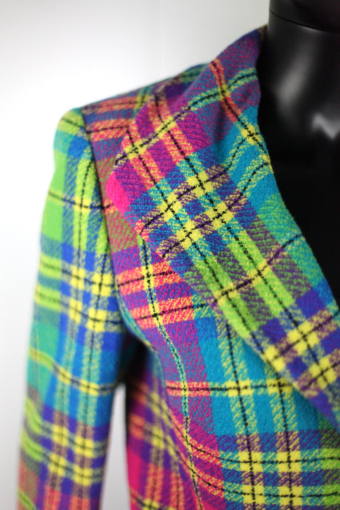 Blazer carreaux multicolores Escada