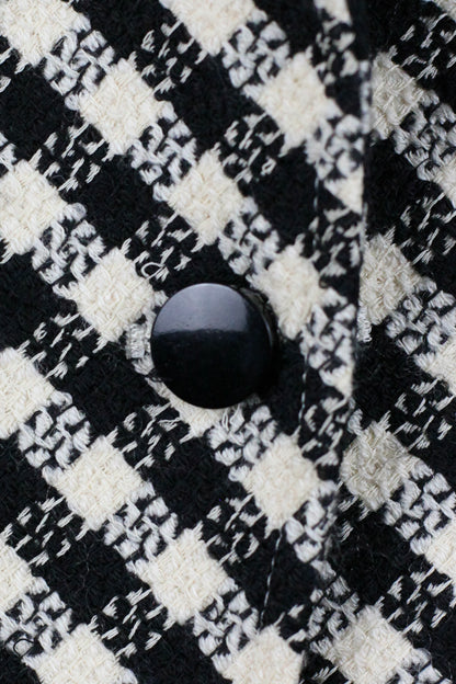 Blazer Ungaro à carreaux noirs et blancs