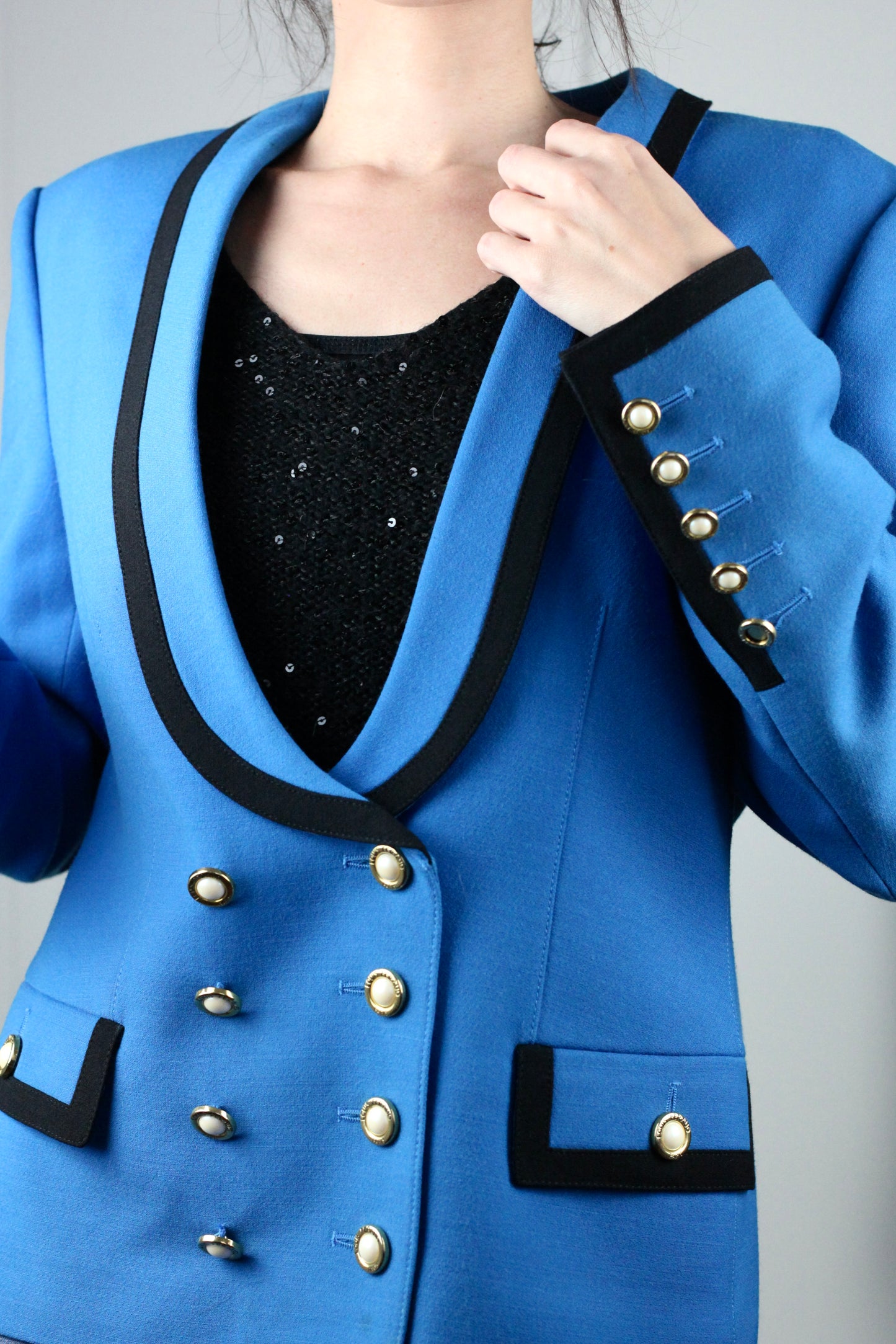 blazer veste vintage laine Louis Féraud  Ekinox vintage haute couture vintage luxury secondhand 