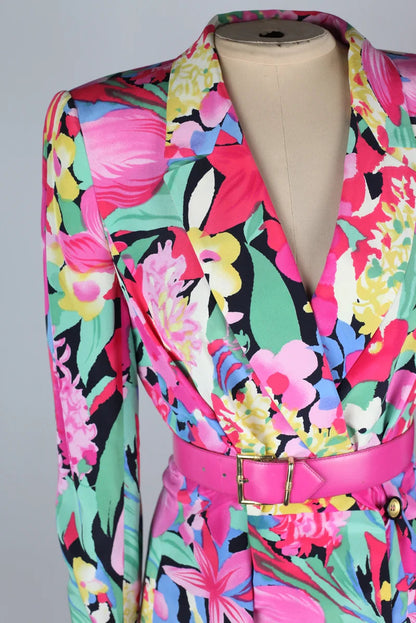 Blazer fleuri multicolore Ungaro