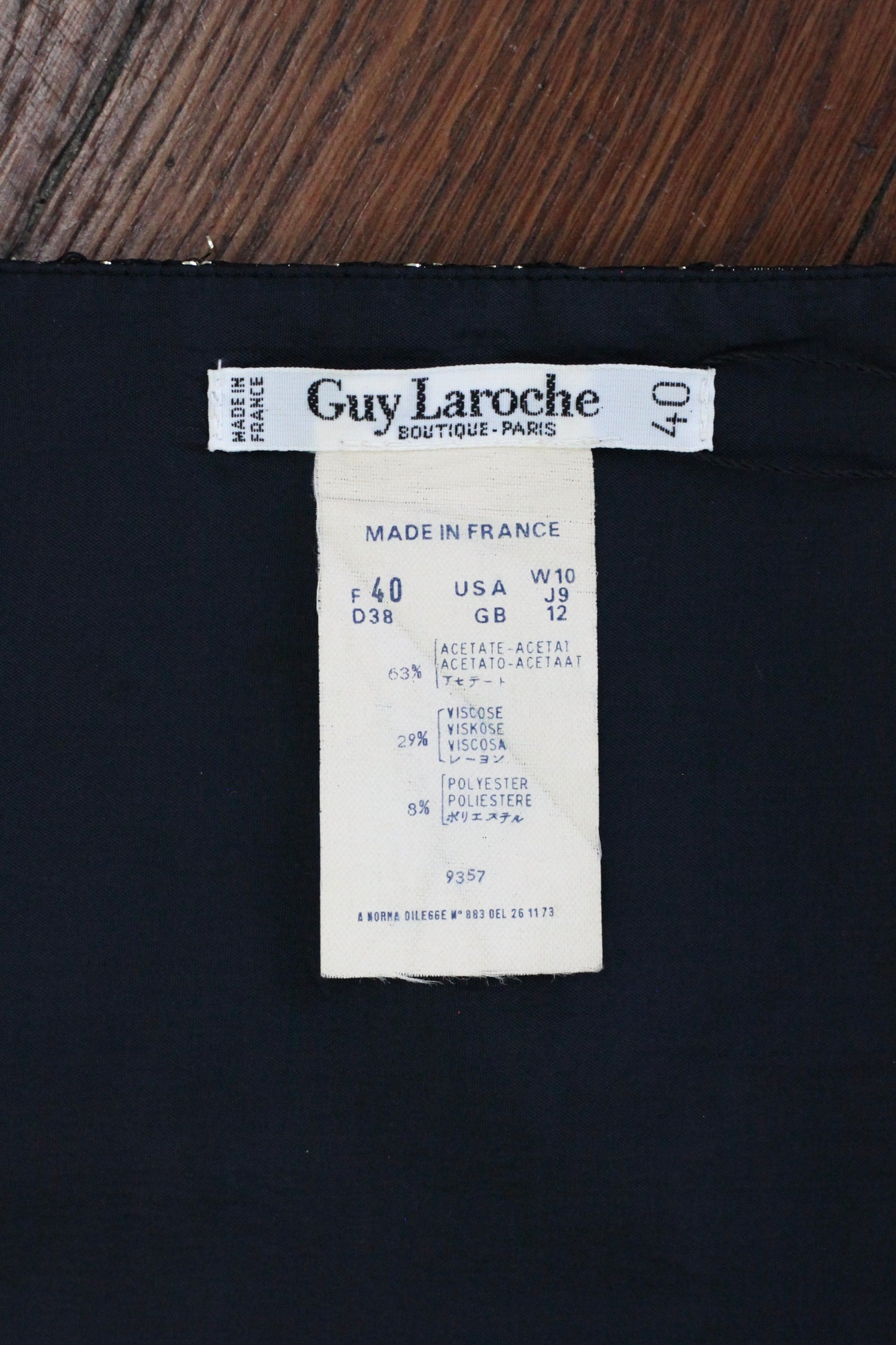 Bustier noir et doré Guy Laroche