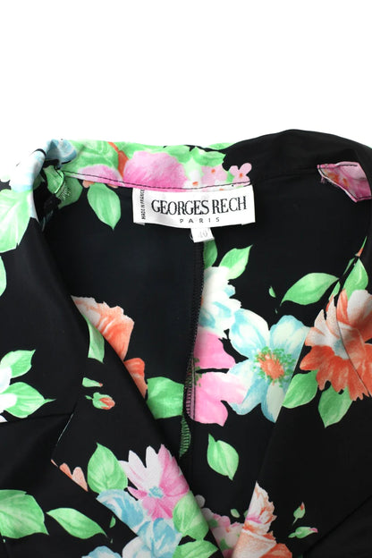 Robe noire à fleurs Georges Rech