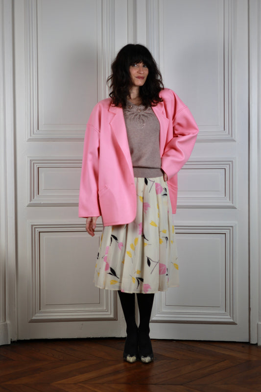 Manteau rose oversize Ungaro