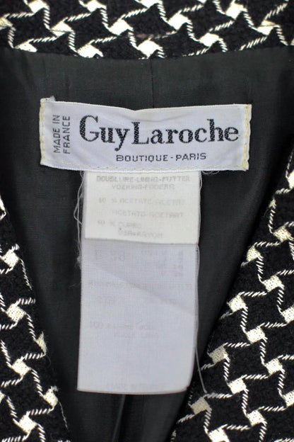 Veste blazer vintage Guy Laroche 80 laine pied de poule Ekinox vintage vêtement vintage de grands couturiers créateurs seconde main luxe haute couture slow fashion 