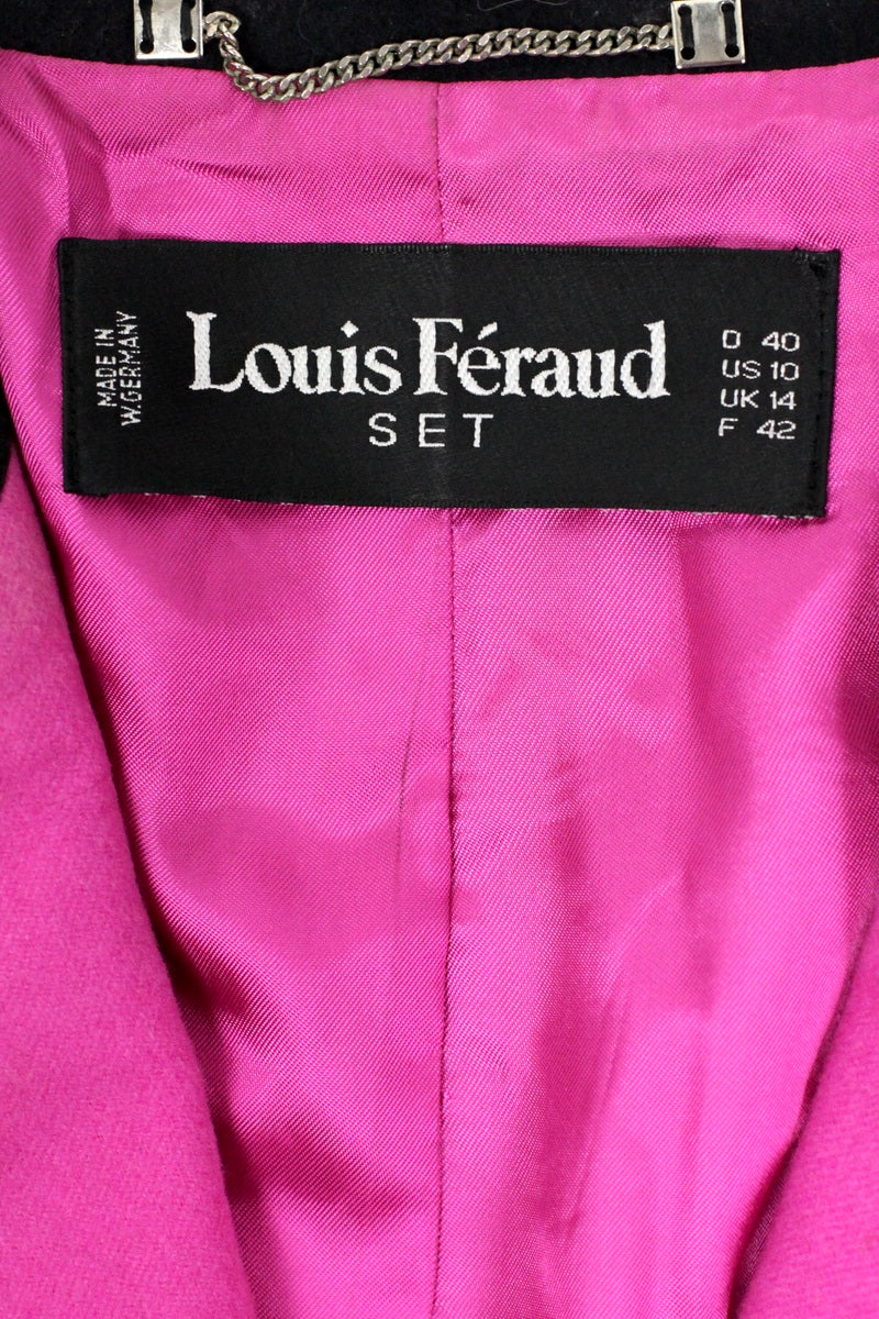 vêtements vintage créateurs années 80 veste blazer laine rose louis Feraud ekinox vintage 