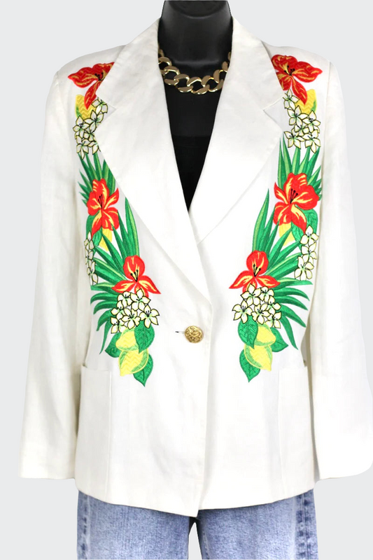 Blazer brodé Escada vintage ekinox vintage haute couture 