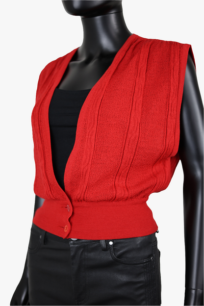 Top en maille rouge Escada