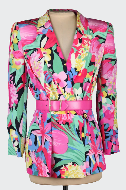 Blazer fleuri multicolore Ungaro