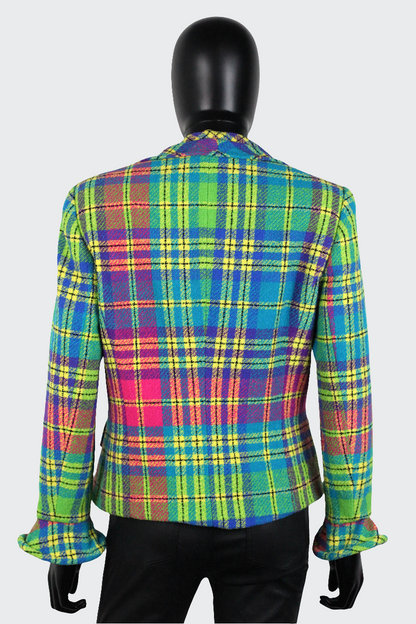 Blazer carreaux multicolores Escada