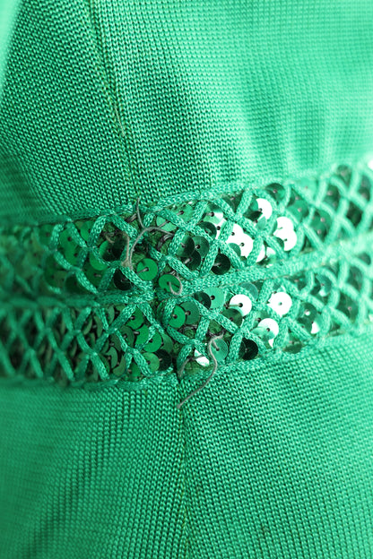 Gilet vert à rayures sequins Guy Laroche